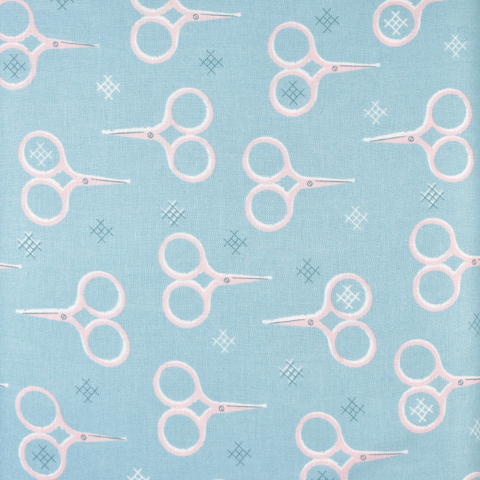 Make Time Cotton - Scissors Blue